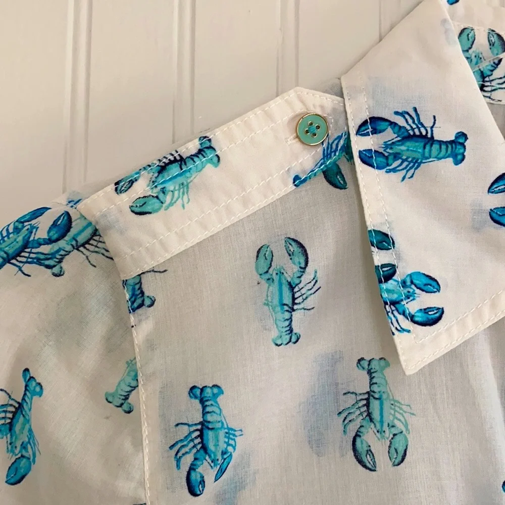 Tory Burch Brigitte Lobster Voile’ Blouse - Picture 6 of 11